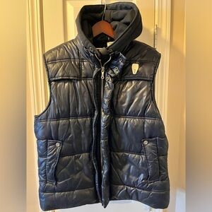 Mens G Star Raw Hooded Belton Puffer Vest Size XL